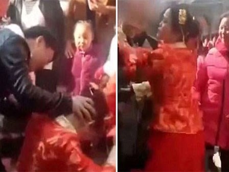 Cô dâu tát khách mời vì bị dúi đầu khấu lạy mẹ chồng