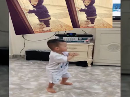 Ngày nào còn bế ẵm, giờ con trai Mạc Hồng Quân cực hiếu động cổ vũ bóng đá-1