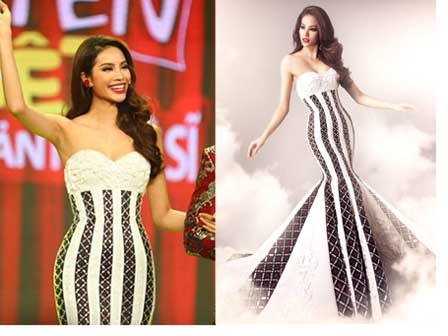 Đây chính là chiếc đầm dạ hội gây tiếc nuối nhất của Phạm Hương tại Miss Universe