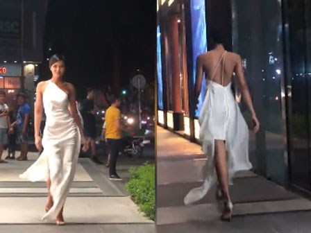 Hoa hậu H'Hen Niê trổ tài catwalk, khoe 'đường cong' tuyệt đẹp