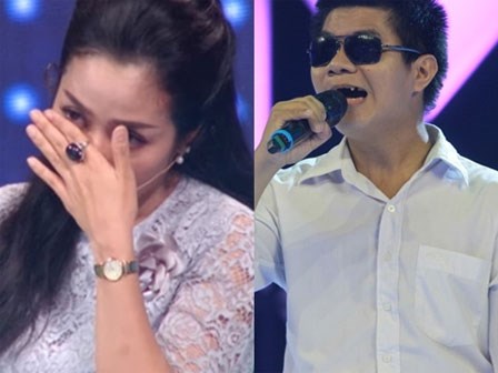 Ốc Thanh Vân 'ngấn lệ' trước câu chuyện của người cha bị khiếm thị bẩm sinh đi thi hát