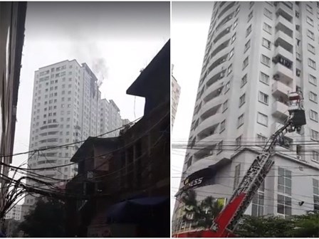 Hà Nội: Cháy ở chung cư CT5 Văn Khê, người dân bất bình vì thiết bị báo cháy không hoạt động