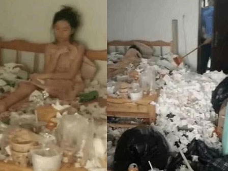 Suy sụp vì thất tình, cô gái tự nhốt mình trong căn phòng đầy rác bốc mùi hôi thối