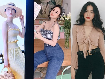 Dàn sao Việt 'giải nóng' bằng crop-top, áo hở ngực trong mùa hè