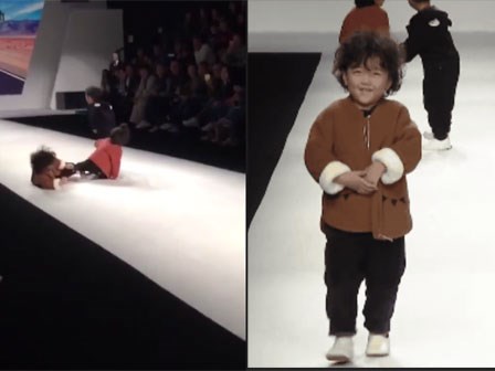 Ảnh đời thường của model nhí đầu xù bỗng nổi như cồn sau cú vồ ếch trên sàn catwalk