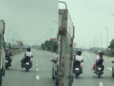 Dàn hàng 3 chặn xe tải cho cô dâu về nhà chồng kịp giờ?