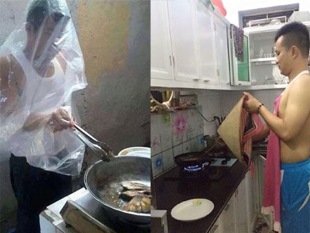 Thảm họa' sẽ đến ngay lập tức khi bắt đàn ông... vào bếp