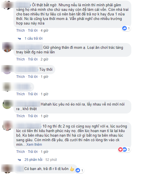 Cưới được 1 tuần, chồng bảo nợ 70 triệu, cô vợ trẻ đăng đàn hỏi: Có nên bán vàng cưới trả nợ hay không?-3