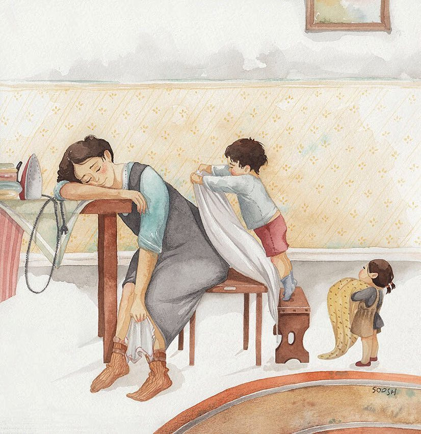 Bộ tranh về gia đình chạm tới cảm xúc người xem-2