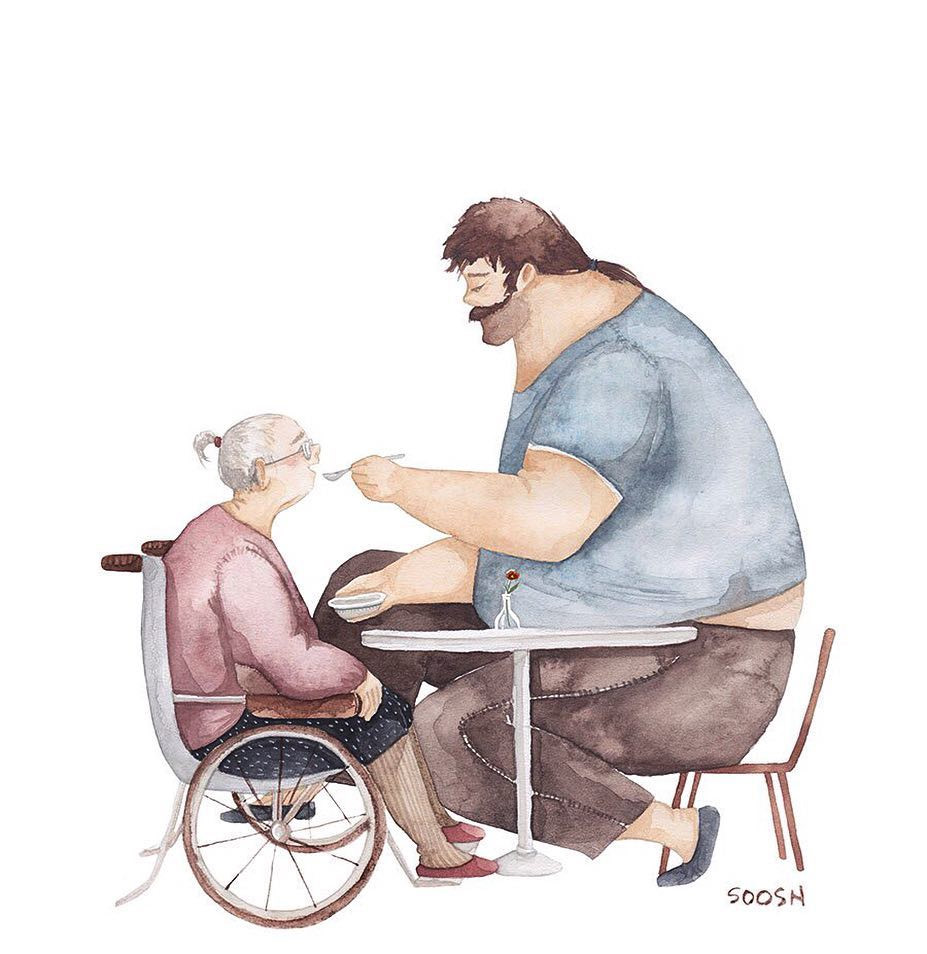 Bộ tranh về gia đình chạm tới cảm xúc người xem-9