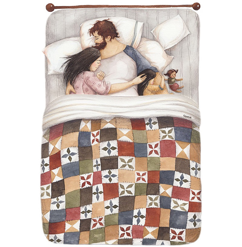 Bộ tranh về gia đình chạm tới cảm xúc người xem-13