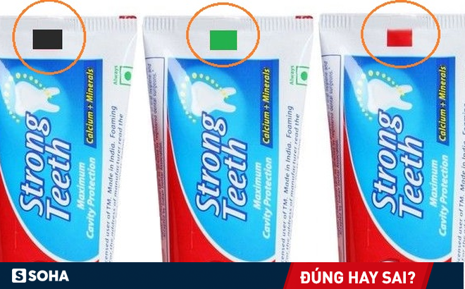 Màu đỏ và đen trên tuýp kem đánh răng cảnh báo nguy hiểm: Đúng hay sai?-1