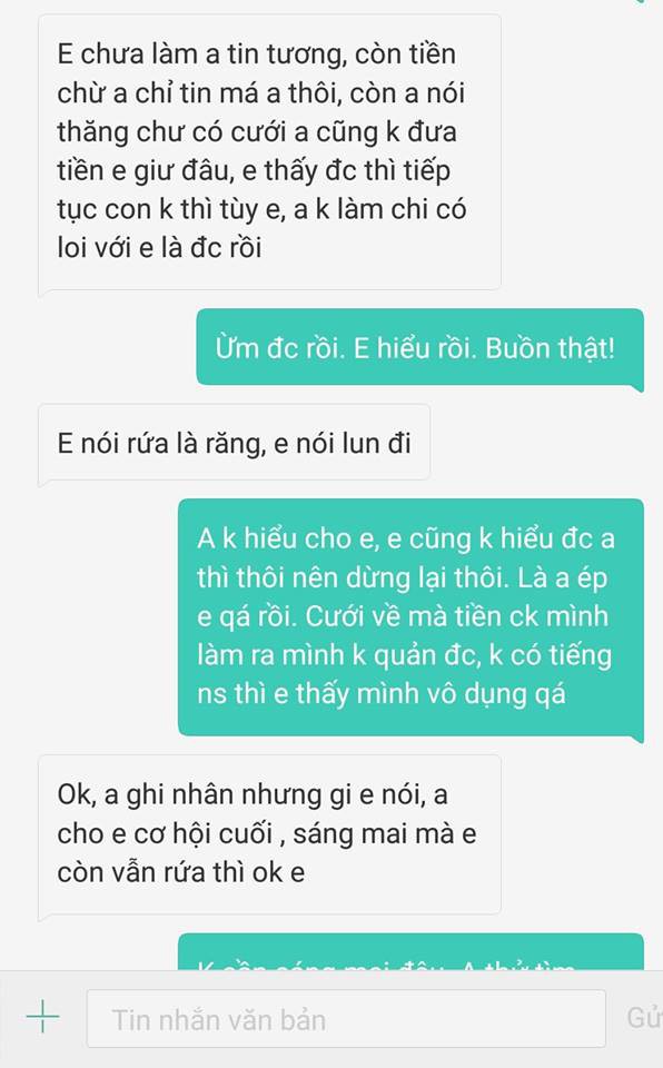 Cô gái dứt khoát chia tay vì chồng sắp cưới tuyên bố không tin tưởng vợ, sẽ đưa hết tiền bạc cho mẹ đẻ sau khi kết hôn-2