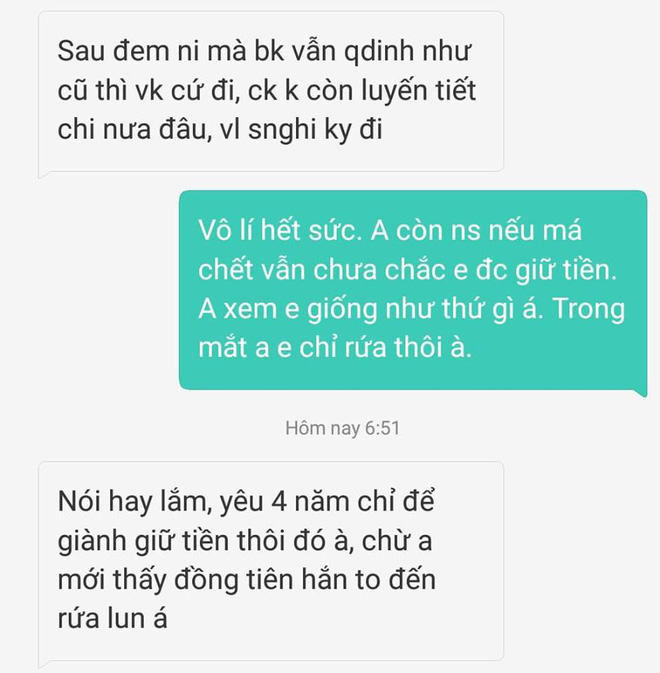 Cô gái dứt khoát chia tay vì chồng sắp cưới tuyên bố không tin tưởng vợ, sẽ đưa hết tiền bạc cho mẹ đẻ sau khi kết hôn-3
