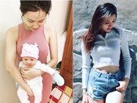 Hạnh phúc ngọt ngào của mẹ trẻ xinh như hot girl, từ bỏ công việc tốt để ở nhà chăm sóc chồng con