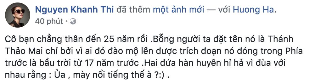 Khánh Thi đứng cạnh cô bạn thân 25 năm Nguyệt thảo mai, ai xinh đẹp hơn?-1