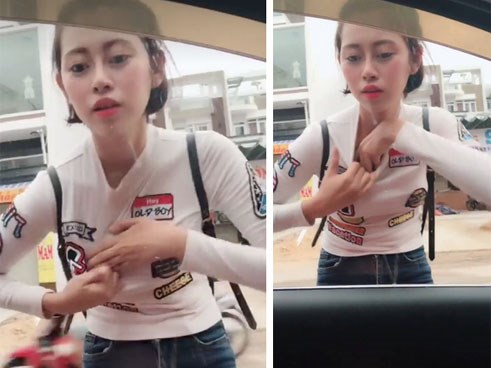 Dân tình đối đầu khi xem clip cô gái Việt vô tư chỉnh áo ngực trước cửa kính ô tô hút 10 triệu view