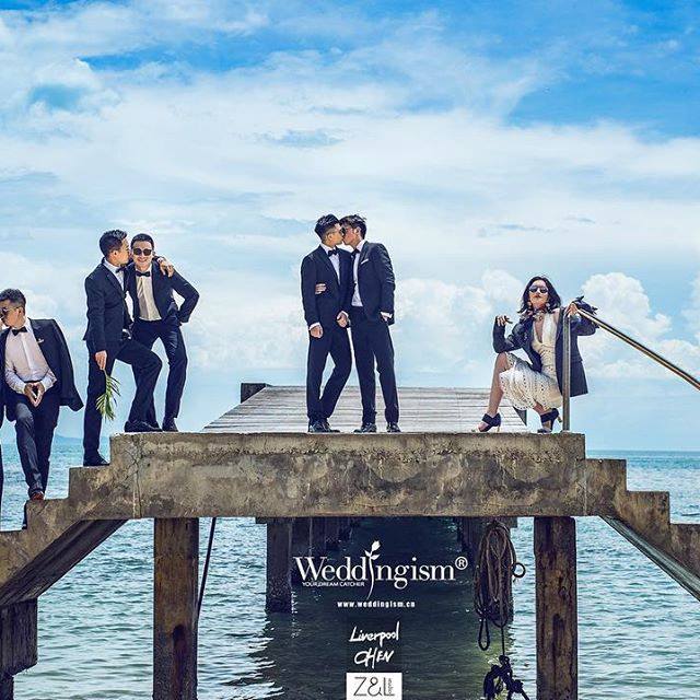 Cặp trai đẹp tung ảnh đám cưới thần sầu hơn cả phim khiến dân mạng lịm tim-1