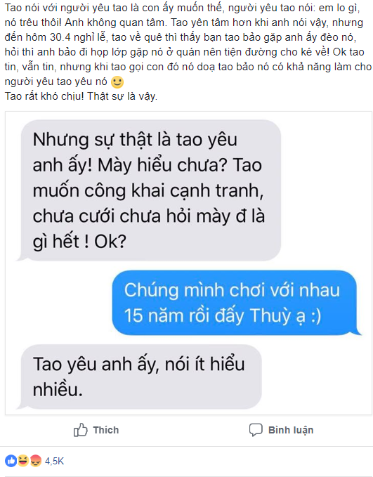 Cô gái bức xúc vì bạn thân 15 năm cướp người yêu, còn tuyên bố: Chưa cưới hỏi thì không là gì hết-2