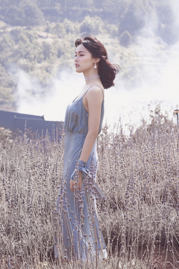Hạ Vi đẹp sương khói trong mùa hoa oải hương-5