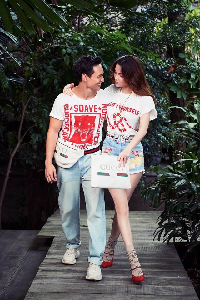 Nam tính ngời ngời, nhưng Kim Lý lại đụng hàng hết áo phông đến kính mắt với Kỳ Duyên-9