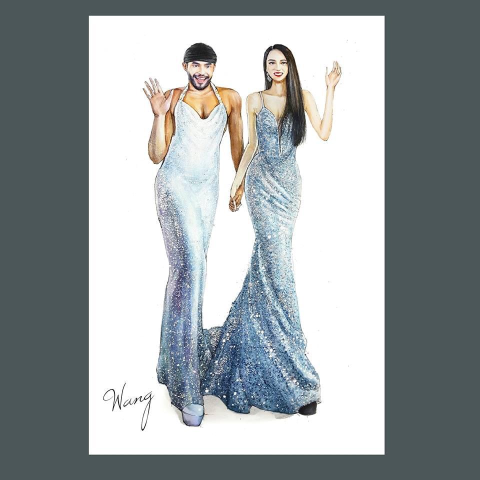 Cuộc chạm trán váy dạ hội mới nhất thuộc về 2 Hoa hậu đình đám, Mỹ Linh và Hương Giang-3