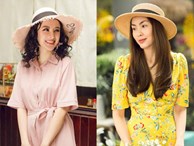 Học sao Việt cách chọn và kết hợp mũ cói sao cho thật duyên dáng khi diện cùng trang phục hè