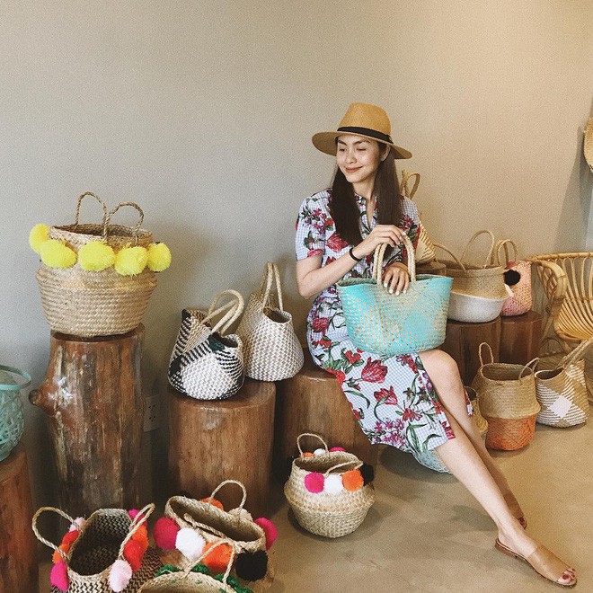 Học sao Việt cách chọn và kết hợp mũ cói sao cho thật duyên dáng khi diện cùng trang phục hè-13