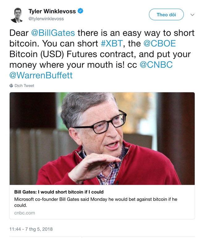 Tỷ phú Bitcoin mỉa mai Bill Gates hãy thôi chém gió-2
