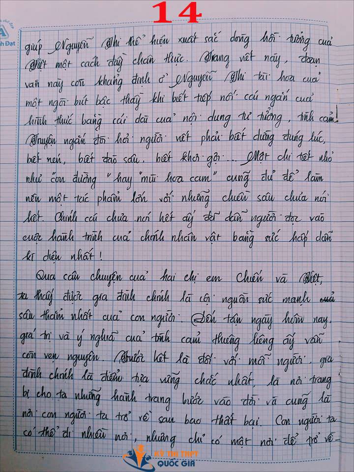 Bài văn 9,5 điểm về tình cảm gia đình khiến cô giáo phải thốt lên: Mọi ngôn từ đều trở nên bất lực!-14
