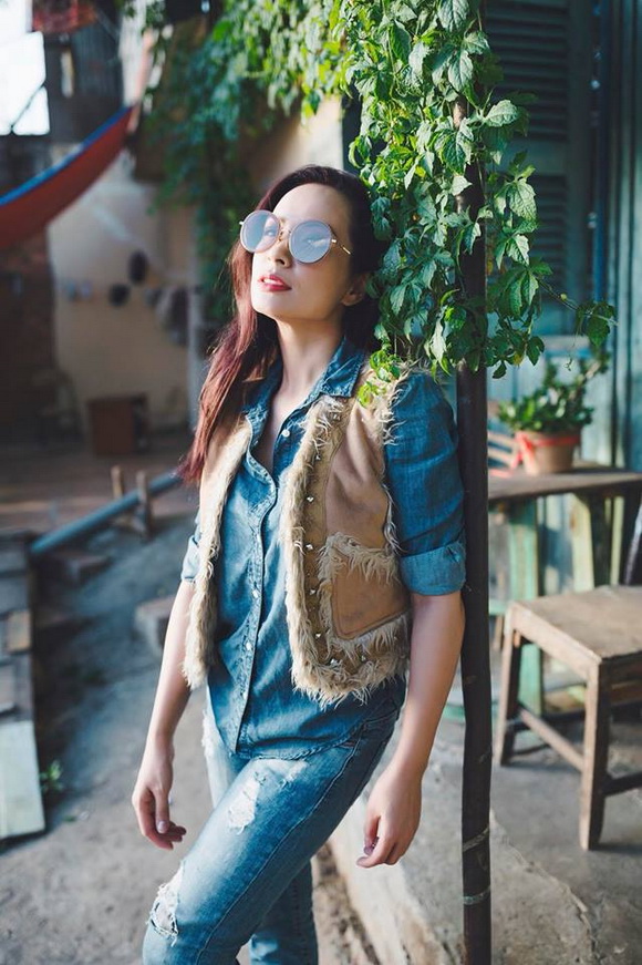 Cựu mẫu Thúy Hạnh trẻ trung, cá tính ở tuổi 40-4