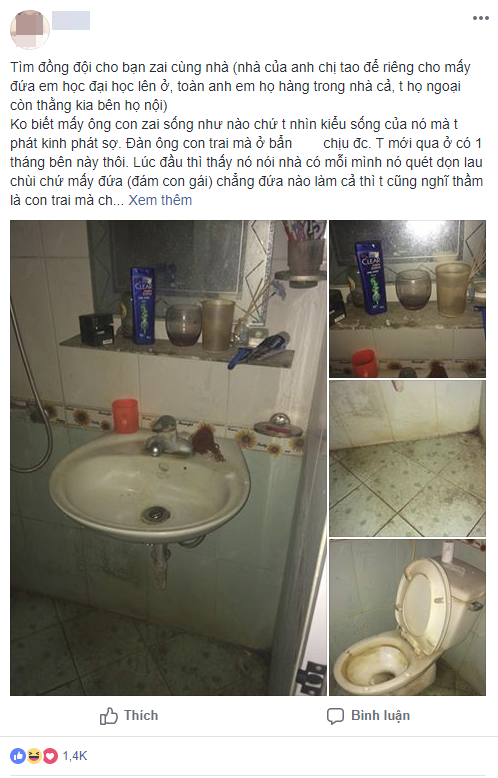 Cô gái đăng ảnh nhà vệ sinh bạn cùng phòng siêu ở bẩn, dân tình rào rào hỏi thăm: Phải chăng vua bãi rác đã xuất hiện?-1