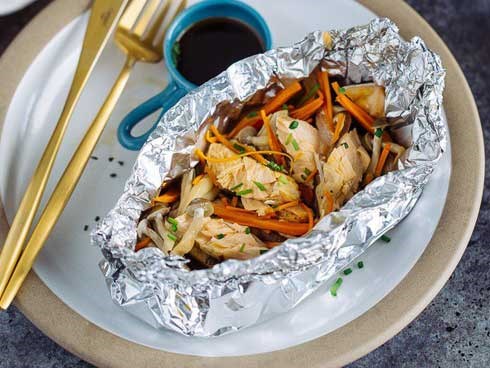 Cuối tuần đãi cả nhà cá hồi hấp nấm thơm phức cực ngon