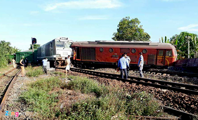 Hai đoàn tàu tông nhau ở Quảng Nam-1