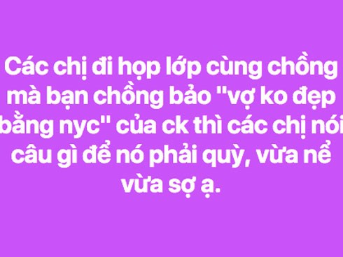 Bị bạn bè chê xấu hơn người yêu cũ của chồng, vợ hỏi 500 chị em trả lời sao cho “ngầu”
