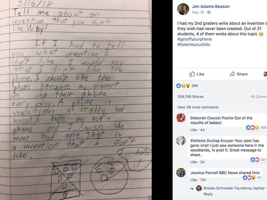 Bài văn Con ước gì mẹ không có điện thoại di động của cậu bé lớp 2 gây xôn xao MXH quốc tế-1