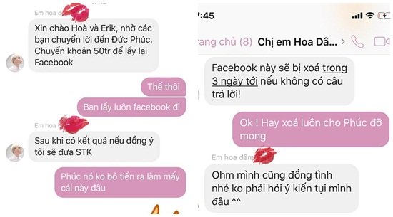 Hòa Minzy, Erik đáp trả cực lầy khi hacker đòi 50 triệu chuộc facebook Đức Phúc-1