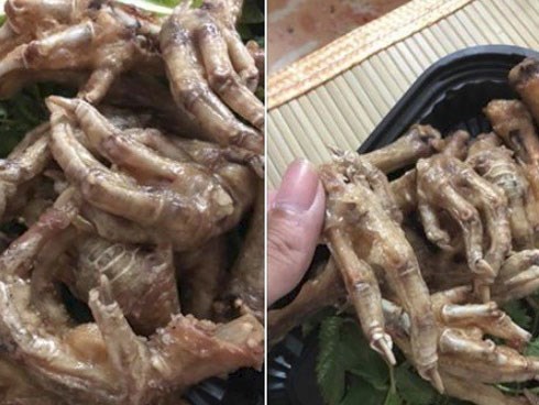 Đặt mua chân gà chiên mắm, nào ngờ đụng ngay quả xương gà nguyên móng sợ hết hồn