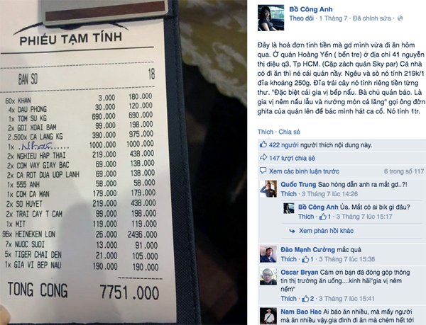 Hải sản tính tiền ghế ngồi, nước chanh phụ thu máy lạnh: Chặt chém vô đối-2