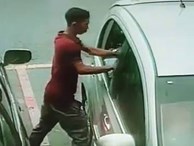 Clip: Nam thanh niên phá kính, trộm đồ của ôtô trong vòng 'một nốt nhạc'