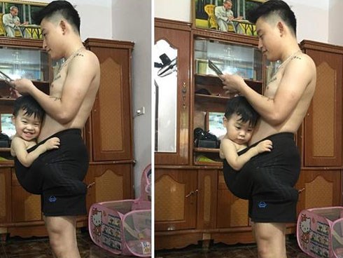 Bé trai 19 tháng ngủ say trong 1 phút nhờ được bố ru theo cách 