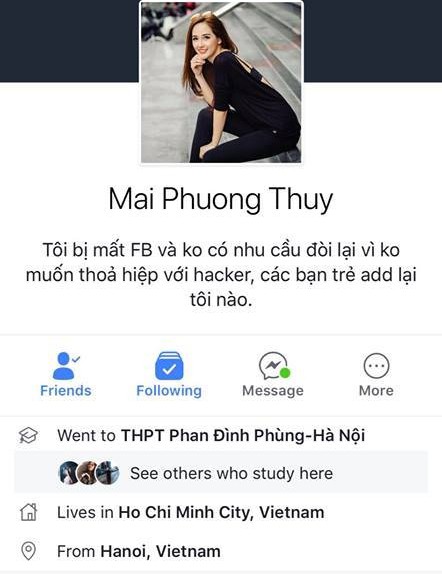 Bị hacker chiếm đoạt tài khoản, Mai Phương Thúy nhất quyết không thỏa hiệp và lập tức làm điều này-1
