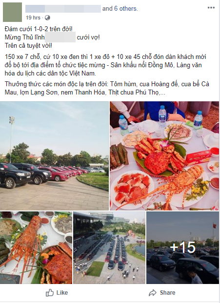 Xôn xao đám cưới siêu khủng: Đãi khách toàn tôm hùm, cua hoàng đế, đón dâu bằng gần 200 chiếc ô tô-1