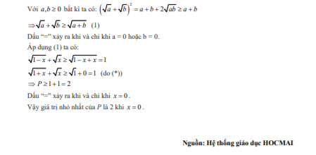 Đáp án đề thi môn Toán tuyển sinh vào lớp 10 tại Hà Nội năm học 2018 - 2019-5