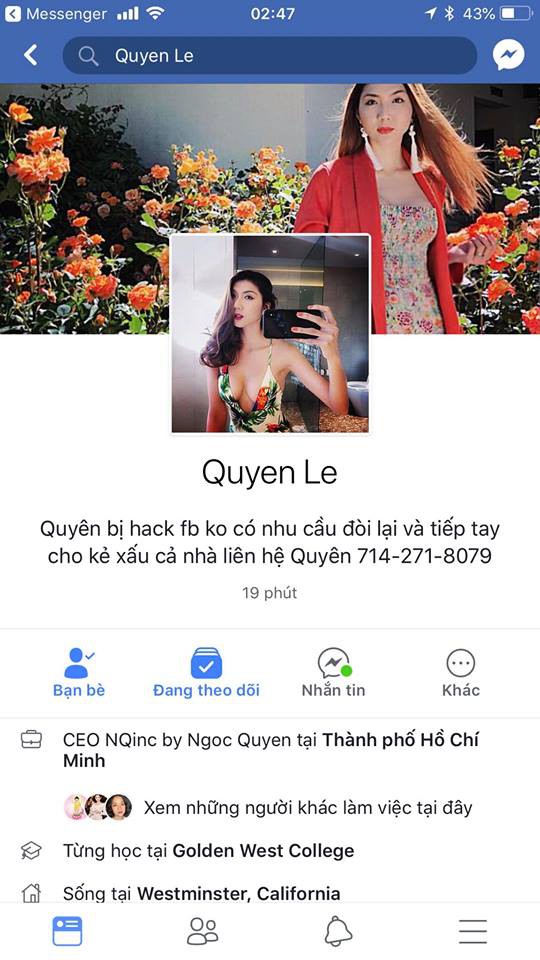 Bị kẻ xấu chiếm đoạt tài sản nhưng không phải sao Việt nào cũng tự lấy được Facebook như Võ Hoàng Yến-3