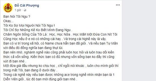 Cát Phượng bức xúc dằn mặt người nói mình ngu-1
