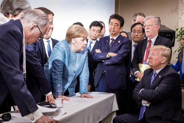 Những bức ảnh đắt giá, lột tả sự đối đầu tại thượng đỉnh G7-1