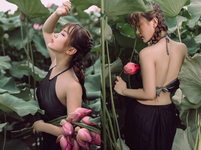 Ngắm vẻ đẹp xuân thì của thiếu nữ tuổi 18 bên đầm sen-13