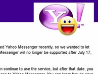Yahoo Messenger gửi mail tạm biệt người dùng
