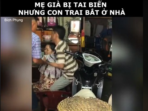 Xót xa mẹ bị tai biến, con trai không cho đưa đi cấp cứu, đòi chìa khỏa tủ để lấy tiền